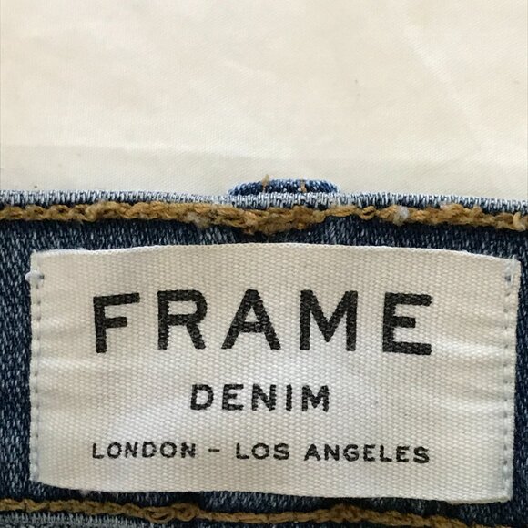 Frame Le High Skinny Jeans Women 26 Blue Mid Rise Medium Wash Stretch Preppy - Picture 3 of 14